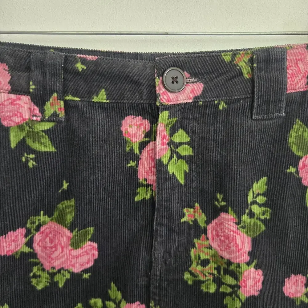 Wild Fable Womens Fairy Grunnge Corduroy Skirt Mini Floral Rose Dark Romantic 4